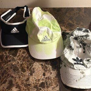 Lot of Women's Adidas Hats/Visor - lot of 3- Gently Warn - One Size